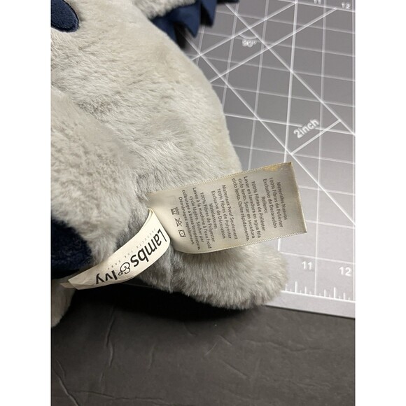 Lambs & Ivy Baby Dino Blue/Gray Plush Dinosaur Stuffed Animal Toy Plush Spike - Picture 6 of 10